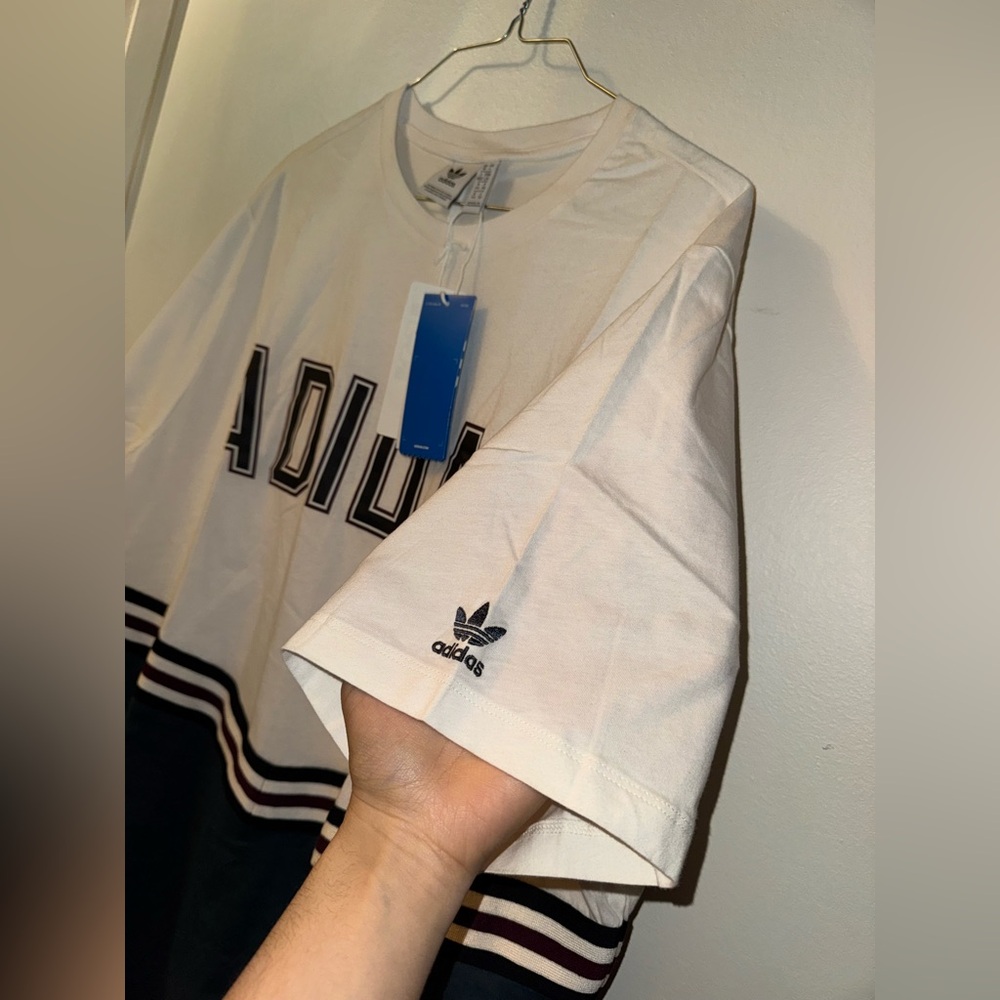 Adidas Originals Chevron Striped Short Sleeve T-Shirt - Picture 13 of 16